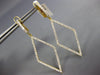ESTATE LARGE 1.80CT DIAMOND 18KT YELLOW GOLD 3D OPEN GEOMETRIC HANGING EARRINGS