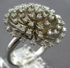 ESTATE LARGE .81CT DIAMOND 14KT WHITE GOLD 3D CLASSIC SNOWFLAKE FUN LOVE RING