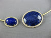 LARGE 23.1CT DIAMOND & AAA SAPPHIRE & LAPIS 14K YELLOW GOLD HALO CHOKER NECKLACE