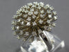 ESTATE LARGE .81CT DIAMOND 14KT WHITE GOLD 3D CLASSIC SNOWFLAKE FUN LOVE RING