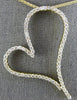 EXTRA LARGE 1.90CT DIAMOND 14KT YELLOW GOLD 3D SIDEWAYS OPEN HEART LOVE PENDANT