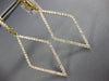 ESTATE LARGE 1.80CT DIAMOND 18KT YELLOW GOLD 3D OPEN GEOMETRIC HANGING EARRINGS