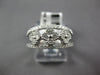 ESTATE .56CT DIAMOND 18KT WHITE GOLD 3D CLASSIC TRIPLE FLOWER 4 CLOVER FUN RING
