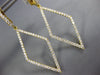 ESTATE LARGE 1.80CT DIAMOND 18KT YELLOW GOLD 3D OPEN GEOMETRIC HANGING EARRINGS