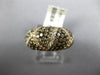 WIDE 3.18CT WHITE & CHOCOLATE FANCY DIAMOND 18KT ROSE GOLD DOME SHAPE LOVE RING