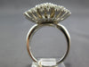 ESTATE LARGE .81CT DIAMOND 14KT WHITE GOLD 3D CLASSIC SNOWFLAKE FUN LOVE RING