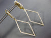 ESTATE LARGE 1.80CT DIAMOND 18KT YELLOW GOLD 3D OPEN GEOMETRIC HANGING EARRINGS
