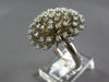 ESTATE LARGE .81CT DIAMOND 14KT WHITE GOLD 3D CLASSIC SNOWFLAKE FUN LOVE RING