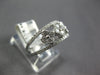 ESTATE .56CT DIAMOND 18KT WHITE GOLD 3D CLASSIC TRIPLE FLOWER 4 CLOVER FUN RING