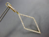 ESTATE LARGE 1.80CT DIAMOND 18KT YELLOW GOLD 3D OPEN GEOMETRIC HANGING EARRINGS