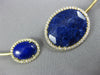 LARGE 23.1CT DIAMOND & AAA SAPPHIRE & LAPIS 14K YELLOW GOLD HALO CHOKER NECKLACE