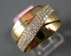 WIDE .39CT LIGHT PINK DIAMOND 18KT ROSE GOLD MULTI ROW CRISS CROSS ITALIAN RING