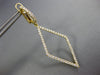 ESTATE LARGE 1.80CT DIAMOND 18KT YELLOW GOLD 3D OPEN GEOMETRIC HANGING EARRINGS
