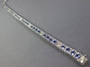 WIDE & LONG 4.67CT DIAMOND & AAA TANZANITE 14K WHITE GOLD SQUARE TENNIS BRACELET