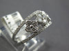 ESTATE .56CT DIAMOND 18KT WHITE GOLD 3D CLASSIC TRIPLE FLOWER 4 CLOVER FUN RING