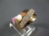 WIDE .39CT LIGHT PINK DIAMOND 18KT ROSE GOLD MULTI ROW CRISS CROSS ITALIAN RING