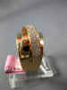 WIDE .39CT LIGHT PINK DIAMOND 18KT ROSE GOLD MULTI ROW CRISS CROSS ITALIAN RING
