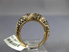 WIDE 3.18CT WHITE & CHOCOLATE FANCY DIAMOND 18KT ROSE GOLD DOME SHAPE LOVE RING