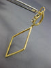 ESTATE LARGE 1.80CT DIAMOND 18KT YELLOW GOLD 3D OPEN GEOMETRIC HANGING EARRINGS