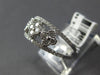 ESTATE .56CT DIAMOND 18KT WHITE GOLD 3D CLASSIC TRIPLE FLOWER 4 CLOVER FUN RING