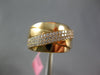 WIDE .39CT LIGHT PINK DIAMOND 18KT ROSE GOLD MULTI ROW CRISS CROSS ITALIAN RING