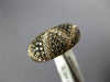 WIDE 3.18CT WHITE & CHOCOLATE FANCY DIAMOND 18KT ROSE GOLD DOME SHAPE LOVE RING