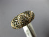 WIDE 3.18CT WHITE & CHOCOLATE FANCY DIAMOND 18KT ROSE GOLD DOME SHAPE LOVE RING