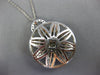 EXTRA LARGE 3.53CT DIAMOND 14KT WHITE GOLD CIRCULAR STAR FILIGREE FLOWER PENDANT