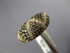 WIDE 3.18CT WHITE & CHOCOLATE FANCY DIAMOND 18KT ROSE GOLD DOME SHAPE LOVE RING