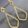 ESTATE LARGE .77CT DIAMOND 18KT YELLOW GOLD 3D TEAR DROP HANGING EARRINGS