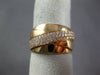 WIDE .39CT LIGHT PINK DIAMOND 18KT ROSE GOLD MULTI ROW CRISS CROSS ITALIAN RING