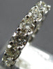ESTATE LARGE 3.47CT DIAMOND 14KT WHITE GOLD ROUND ETERNITY ANNIVERSARY LOVE RING
