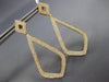 ESTATE LARGE .77CT DIAMOND 18KT YELLOW GOLD 3D TEAR DROP HANGING EARRINGS