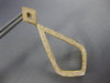 ESTATE LARGE .77CT DIAMOND 18KT YELLOW GOLD 3D TEAR DROP HANGING EARRINGS