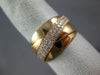 WIDE .39CT LIGHT PINK DIAMOND 18KT ROSE GOLD MULTI ROW CRISS CROSS ITALIAN RING