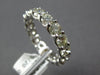 ESTATE LARGE 3.47CT DIAMOND 14KT WHITE GOLD ROUND ETERNITY ANNIVERSARY LOVE RING