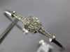 ESTATE WIDE 1.46CT DIAMOND 14KT WHITE GOLD CLUSTER BOW FLEXIBLE BANGLE BRACELET