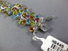 LARGE & LONG 39.55CT DIAMOND & AAA MULTI COLOR GEMS 18KT WHITE GOLD FUN BRACELET