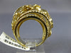 LARGE 1.69CT DIAMOND 18KT YELLOW GOLD 3D MULTI ROW CRISS CROSS ROPE FUN RING