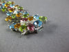 LARGE & LONG 39.55CT DIAMOND & AAA MULTI COLOR GEMS 18KT WHITE GOLD FUN BRACELET