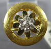 .19CT DIAMOND 18KT WHITE & YELLOW GOLD 3D MATTE & SHINY FLOWER CIRCULAR FUN RING