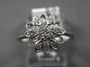 ESTATE .11CT DIAMOND 14KT WHITE GOLD 3D CLASSIC FLOWER STAR FUN RING