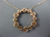 ESTATE .79CT DIAMOND 14KT ROSE GOLD 3D MULTI FLOWER CIRCLE OF LIFE LOVE NECKLACE