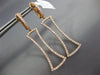 ESTATE LARGE 1.63CT DIAMOND 18KT ROSE GOLD RECTANGULAR CLIP ON HANGING EARRINGS