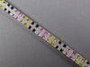 WIDE 10.28CT DIAMOND & AAA MULTI COLOR SAPPHIRE 14KT WHITE GOLD TENNIS BRACELET