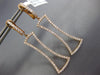 ESTATE LARGE 1.63CT DIAMOND 18KT ROSE GOLD RECTANGULAR CLIP ON HANGING EARRINGS