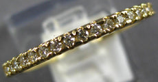 .37CT DIAMOND 14K YELLOW GOLD CLASSIC ROUND 1.5MM SEMI ETERNITY ANNIVERSARY RING