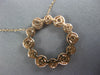 ESTATE .79CT DIAMOND 14KT ROSE GOLD 3D MULTI FLOWER CIRCLE OF LIFE LOVE NECKLACE