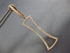 ESTATE LARGE 1.63CT DIAMOND 18KT ROSE GOLD RECTANGULAR CLIP ON HANGING EARRINGS