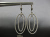 ESTATE LARGE 1.58CT DIAMOND 18KT WHITE GOLD 3D MULTI LINK OVAL HANGING EARRINGS
